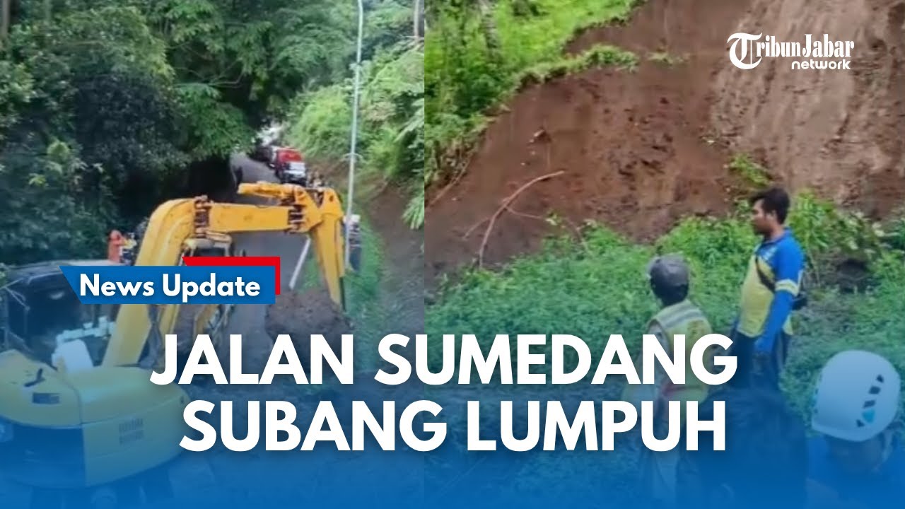 Suara Gemuruh Tetiba Tebing Longsor di Tanjungmedar, Jalan Penghubung Sumedang–Subang Lumpuh!
