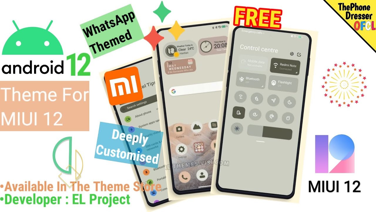 Android 12 THEME FOR MIUI 12|Xiaomi Devices |BY EL PROJECT...