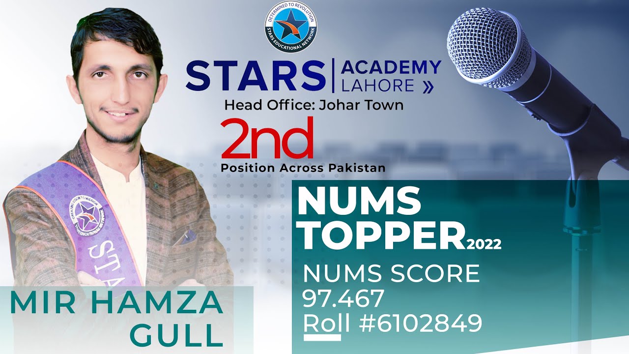 MDCAT Topper | NUMS Topper | Overall 2nd Position in Pakistan