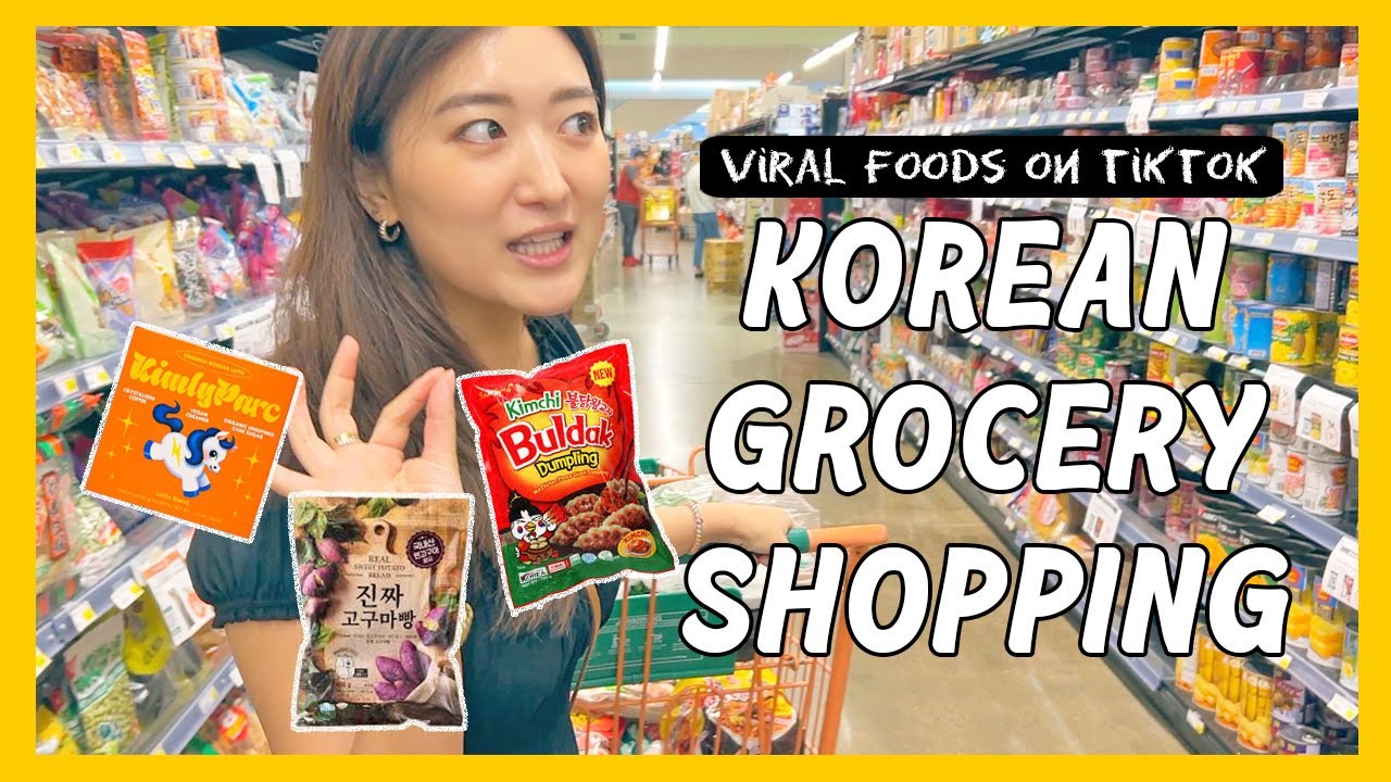 🇰🇷🛒 KOREAN GROCERY STORE SHOPPING + TRYING VIRAL SNACKS (Hit or Miss) | Crystall Cho