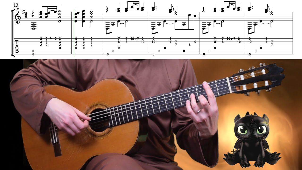 Test Drive – How To Train Your Dragon | Classical Guitar Cover + Tabs