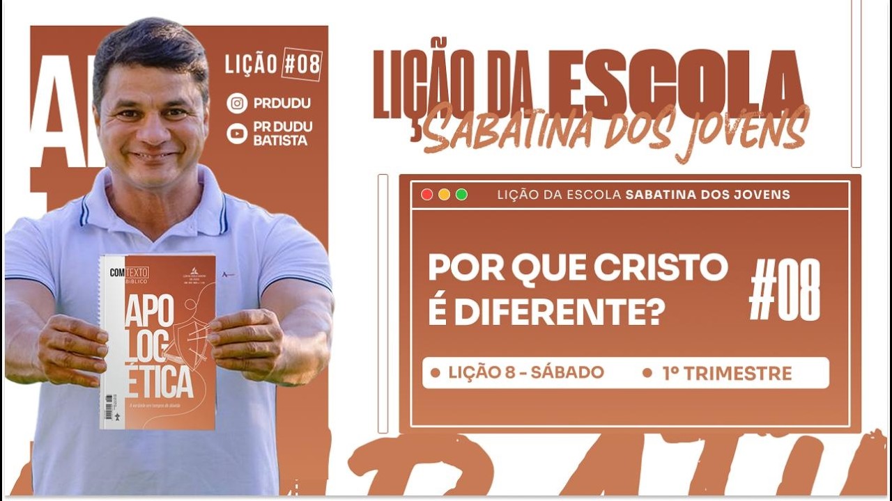 Lição da  Escola SABATINA DOS JOVENS , Sábado 21/02/2026  