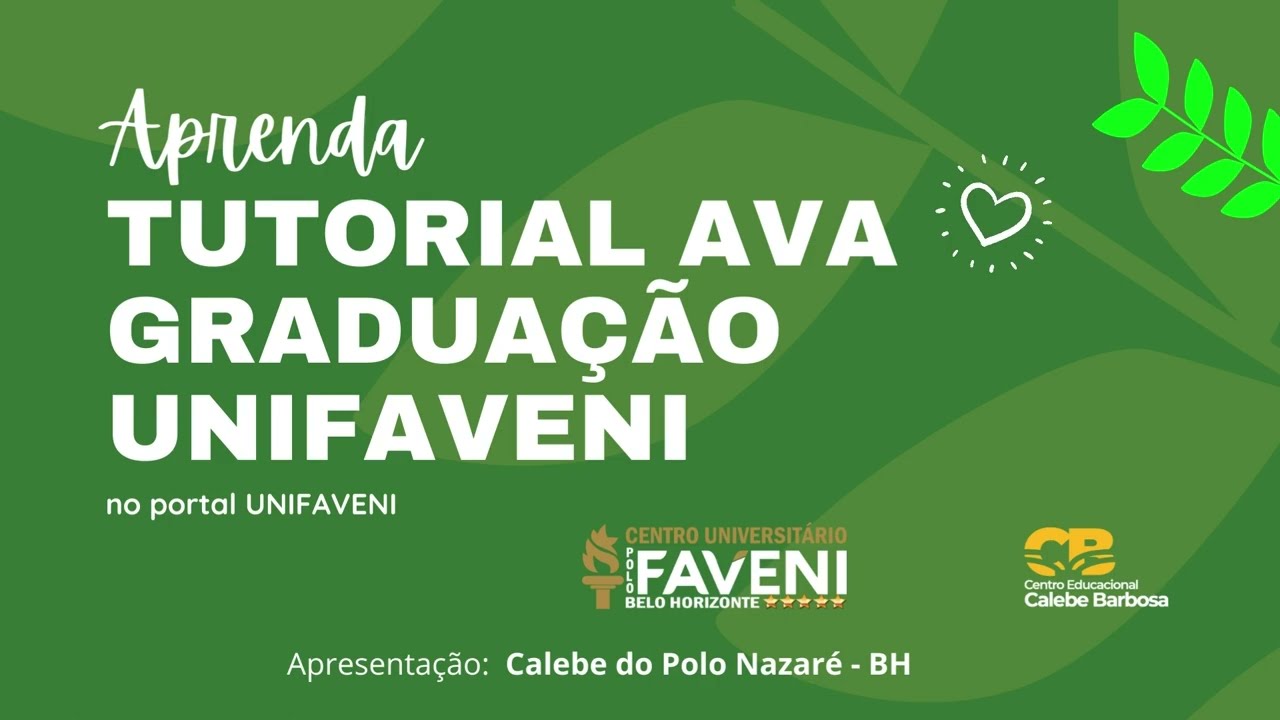 TUTORIAL AVA GRADUAÇÃO UNIFAVENI