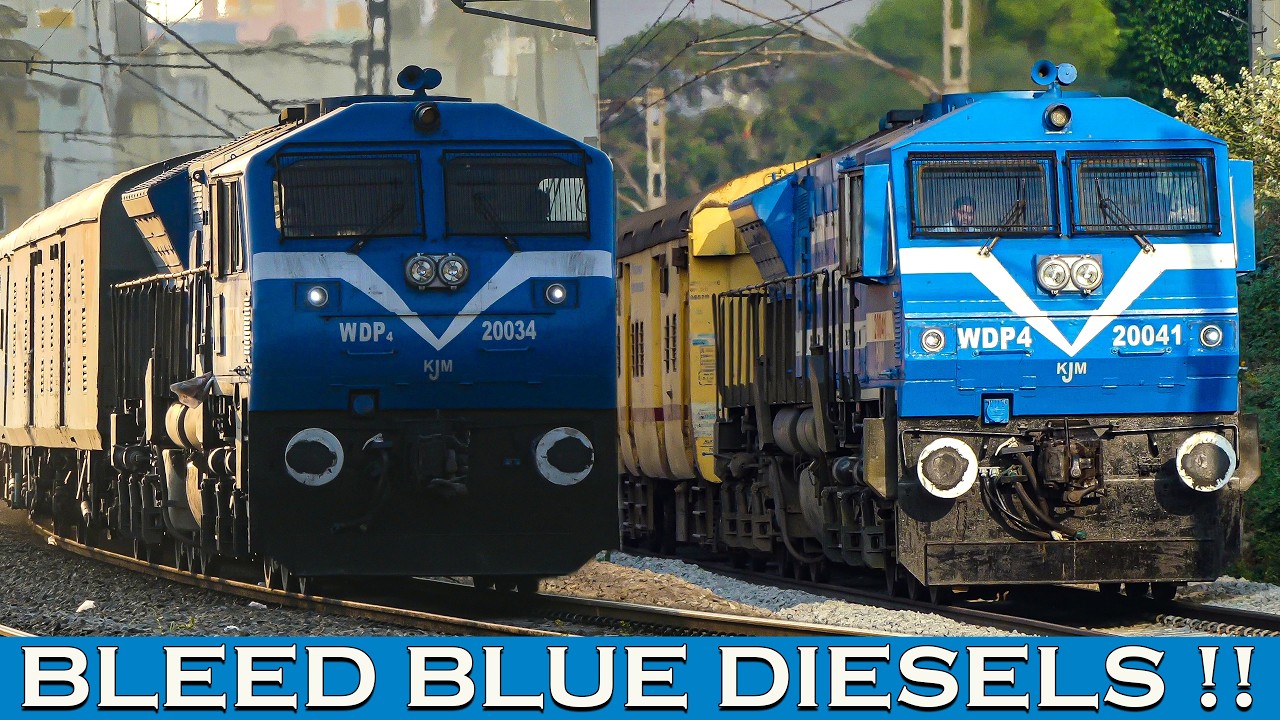 Early Morning BLEED BLUE DIESEL ACTION !! Enchanting Electromotive Diesels | Indian Railways