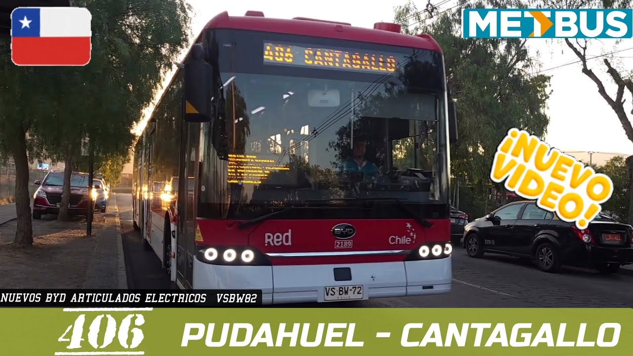 Transporte de Santiago|Byd B18C01Electrico|406 Pudahuel-CantaGallo|Nueva Flota|VSBW72|Metbus|