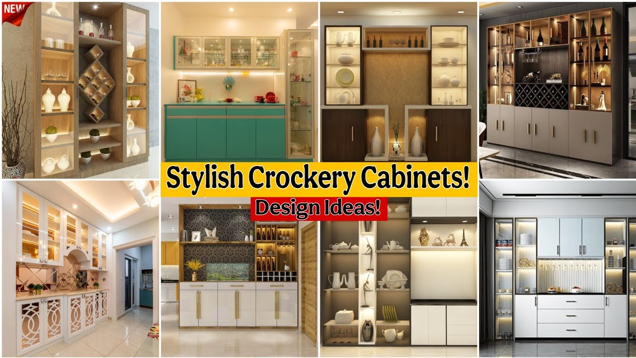 top 50 crockery unit design ideas 2025 | modern kitchen crockery cabinet | diy kitchen crockery |