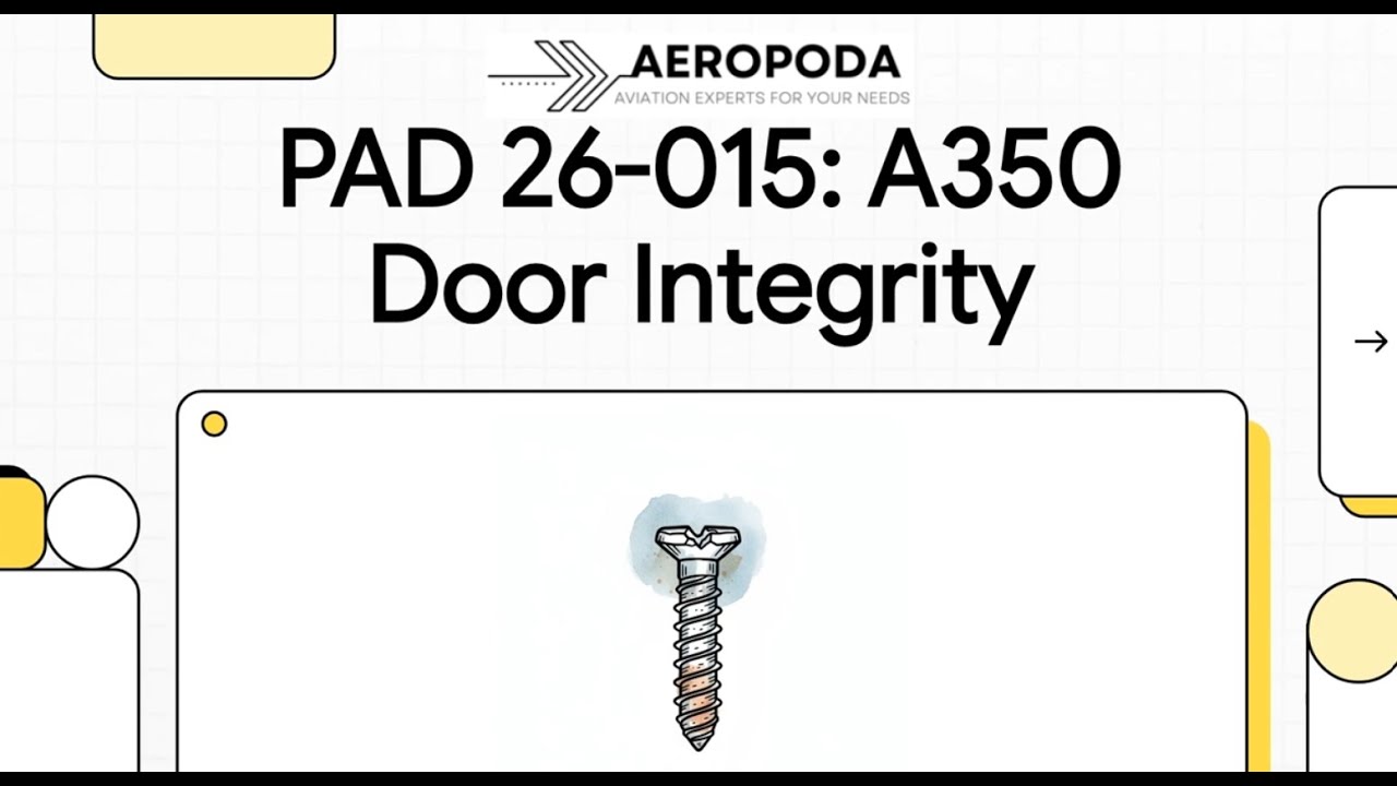 EASA PAD 26-015 – Bulk Cargo Door Structural Integrity – Airbus A350