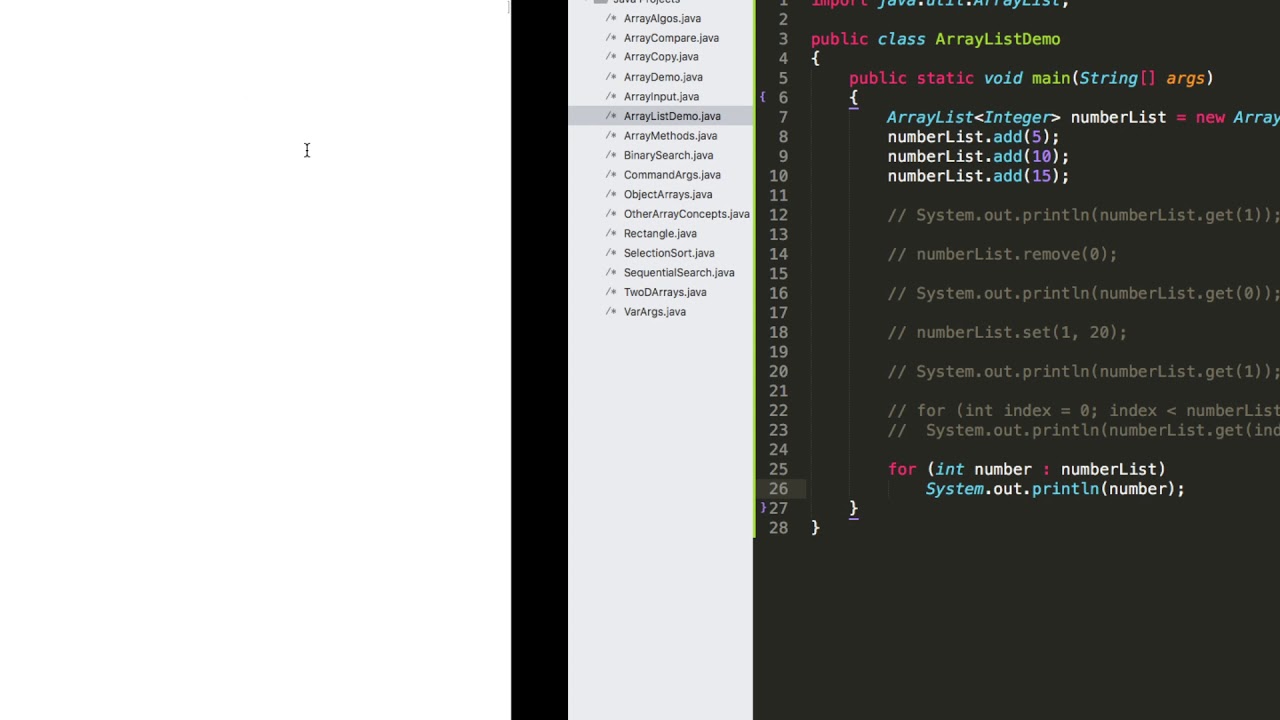 The ArrayList Class