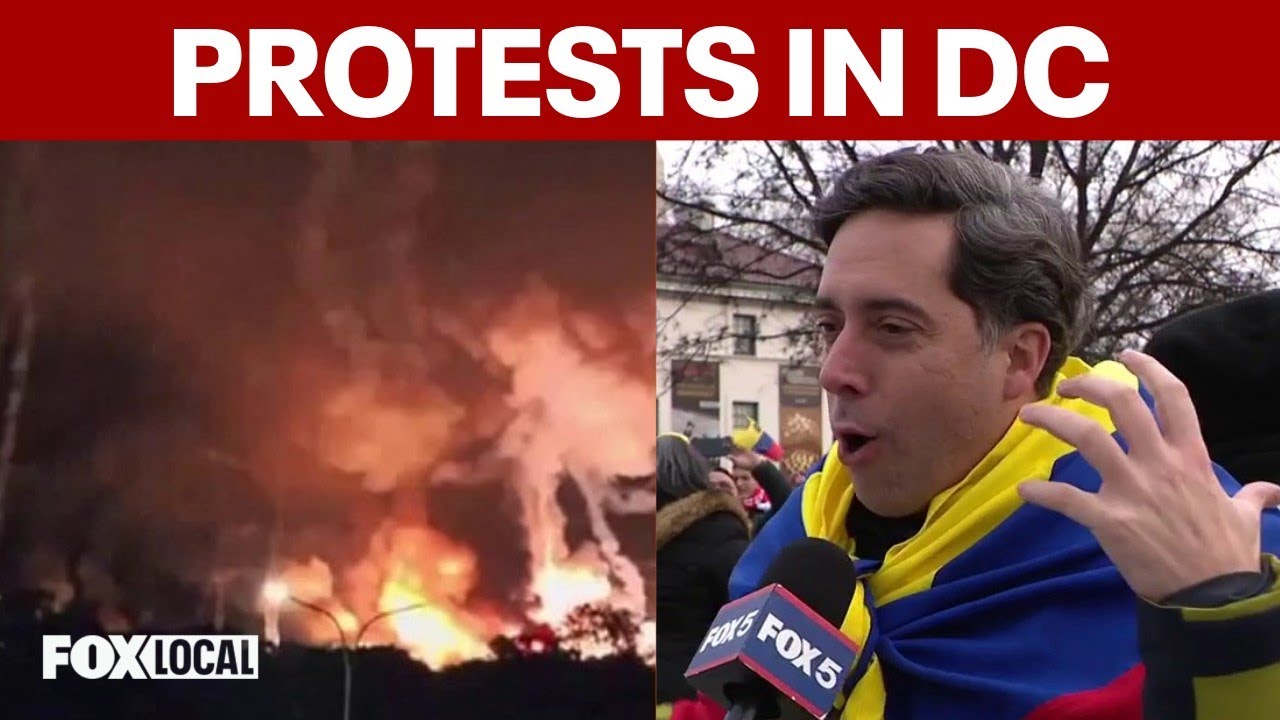 Protests form in DC after Maduro captured in Venezuela operation; Trump says US will &lsquo;run&rsquo; country
