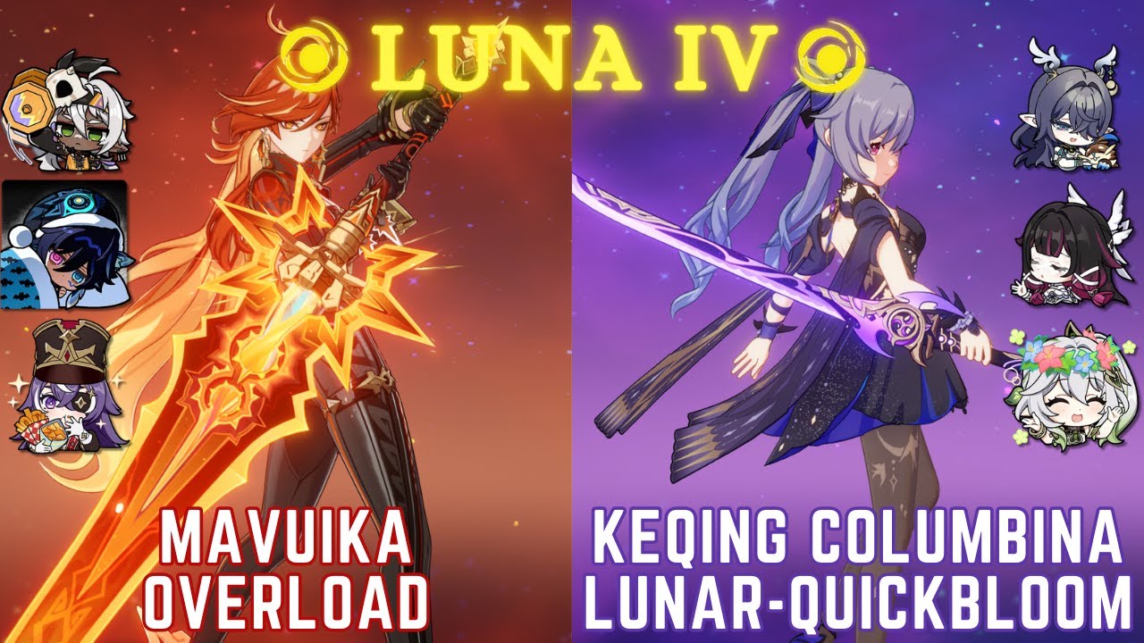 C0 Mavuika Overload & C6 Keqing C0 Columbina Lunar-Quickbloom - Genshin Luna IV NEW Abyss Floor 12