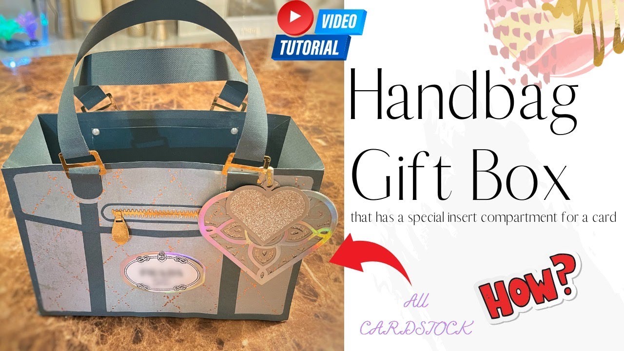 HANDBAG GIFT BOX With A Card Holder Inside | Galentine | Step by Step | Design Space | Cricut | 2022