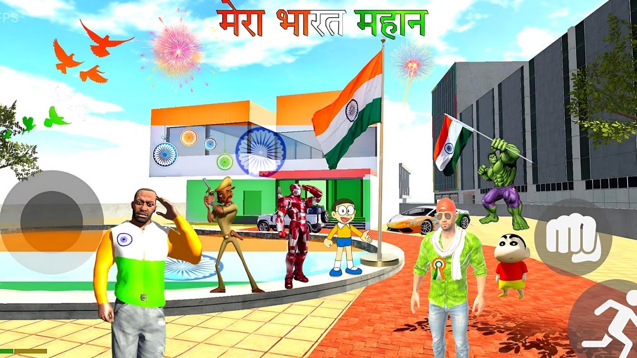 🤩 Franklin Ke Sath Republic day Celebration 🎉🇮🇳 Indian Theft Auto💥😱Indian Bike Driving 3d New Update