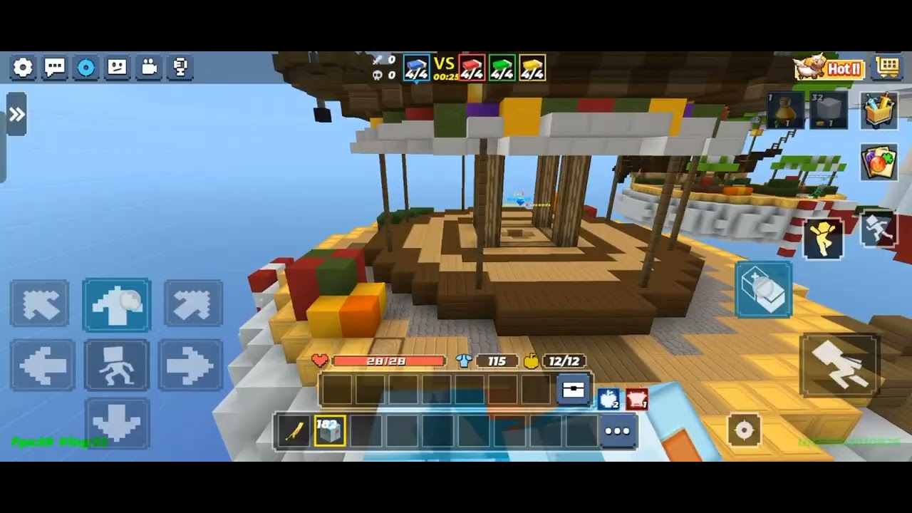 Playing BLOCKMANGO bedwars with good talents
