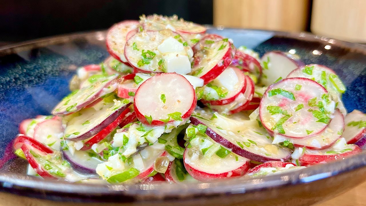 Salade de radis sauce façon gribiche