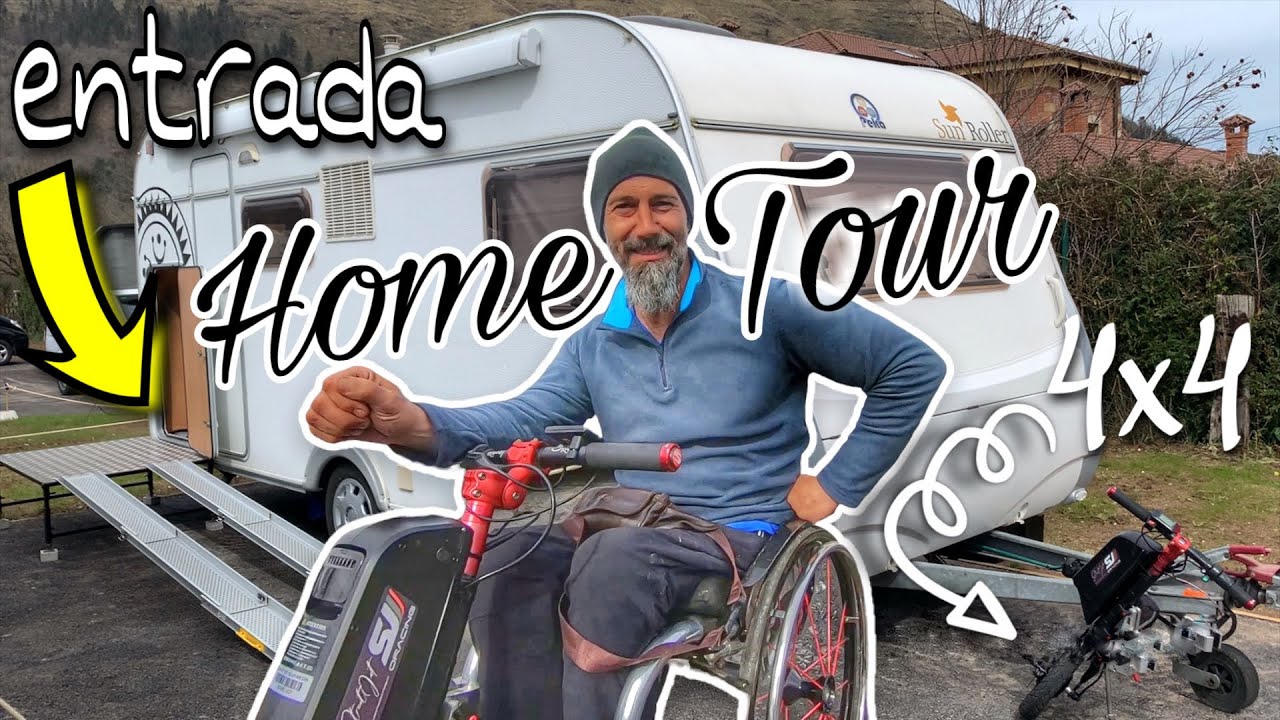 UNA CASA CARACOL VIVIR Y VIAJAR EN UNA CARAVANA EN SILLA DE RUEDAS ESPAÑA TODOTERRENO 4x4 VAN TOUR
