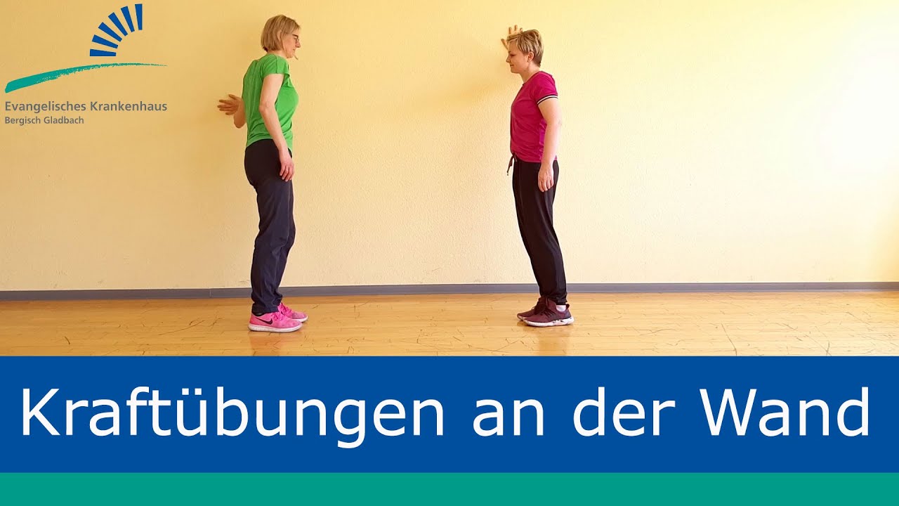 Ambulante Rehabilitation: Kraftübungen an der Wand