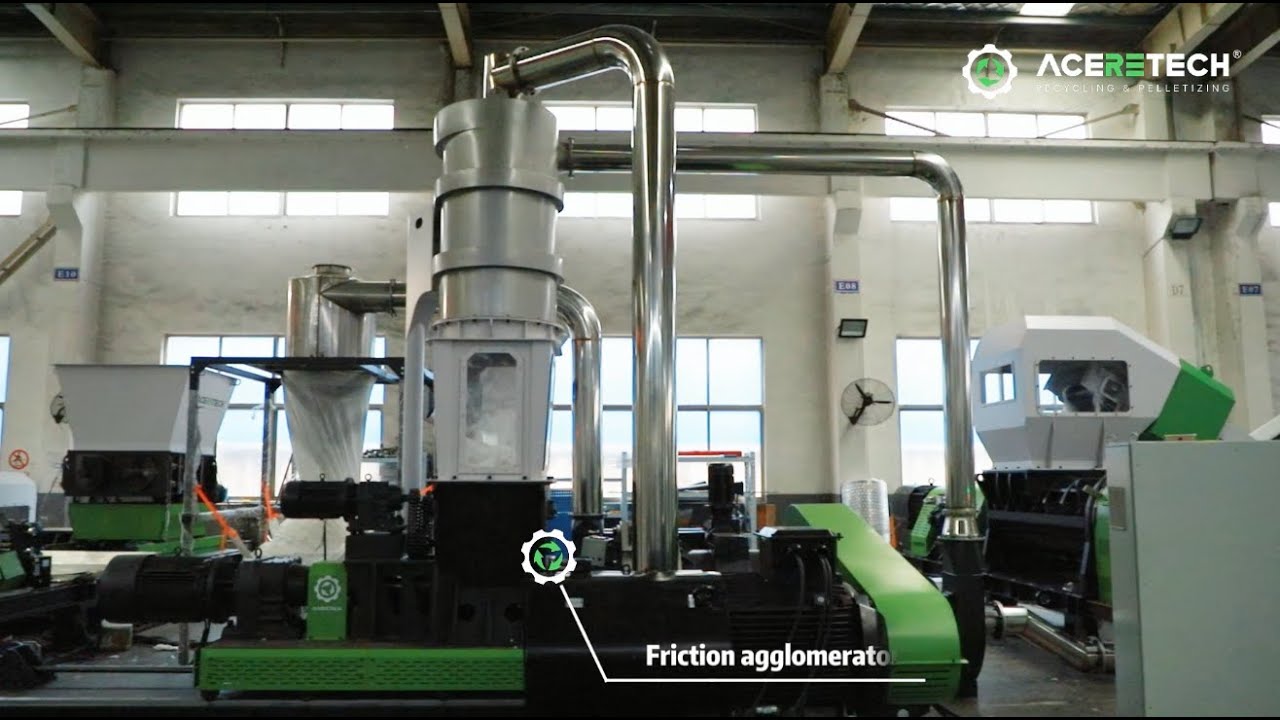 Shredder and Friction Agglomerating Machine for Textiles fibers Aceretech