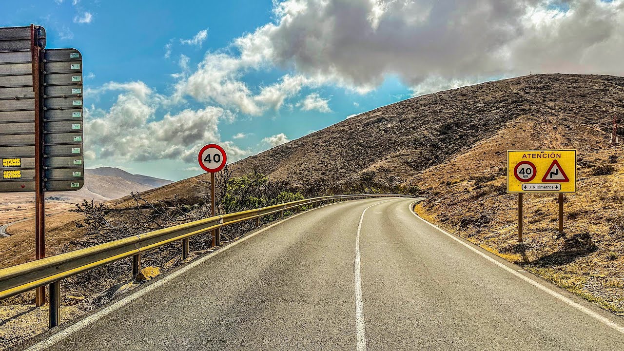 Drive from Betancuria to Corralejo Fuerteventura Scenic Drive Roadmovie