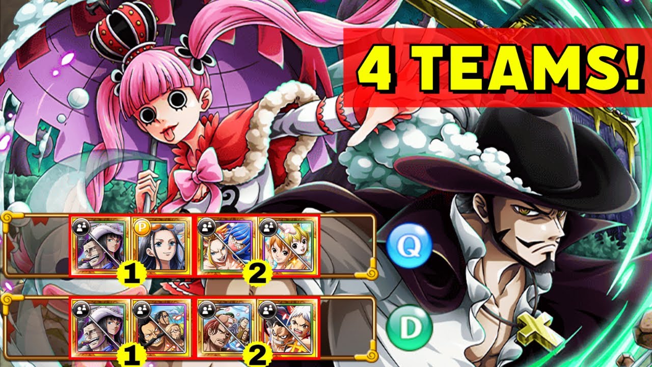 OPTC Kizuna VS Mihawk & Perona - 4 Teams WITHOUT New Batch! [One Piece Treasure Cruise]