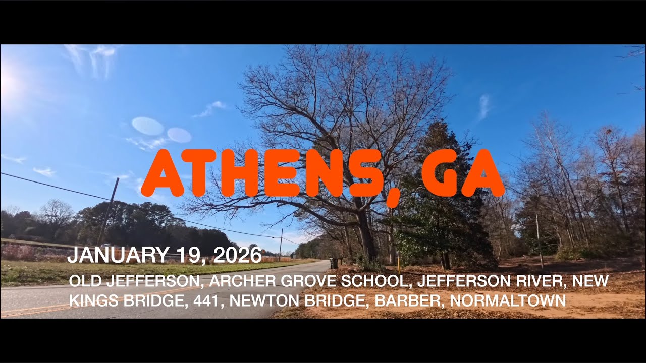 ATHENS, GEORGIA - JANUARY 19, 2026 - OLD JEFFERSON, ARCHER GROVE SCHOOL, JEFFERSON RIVER, 441,BARBER