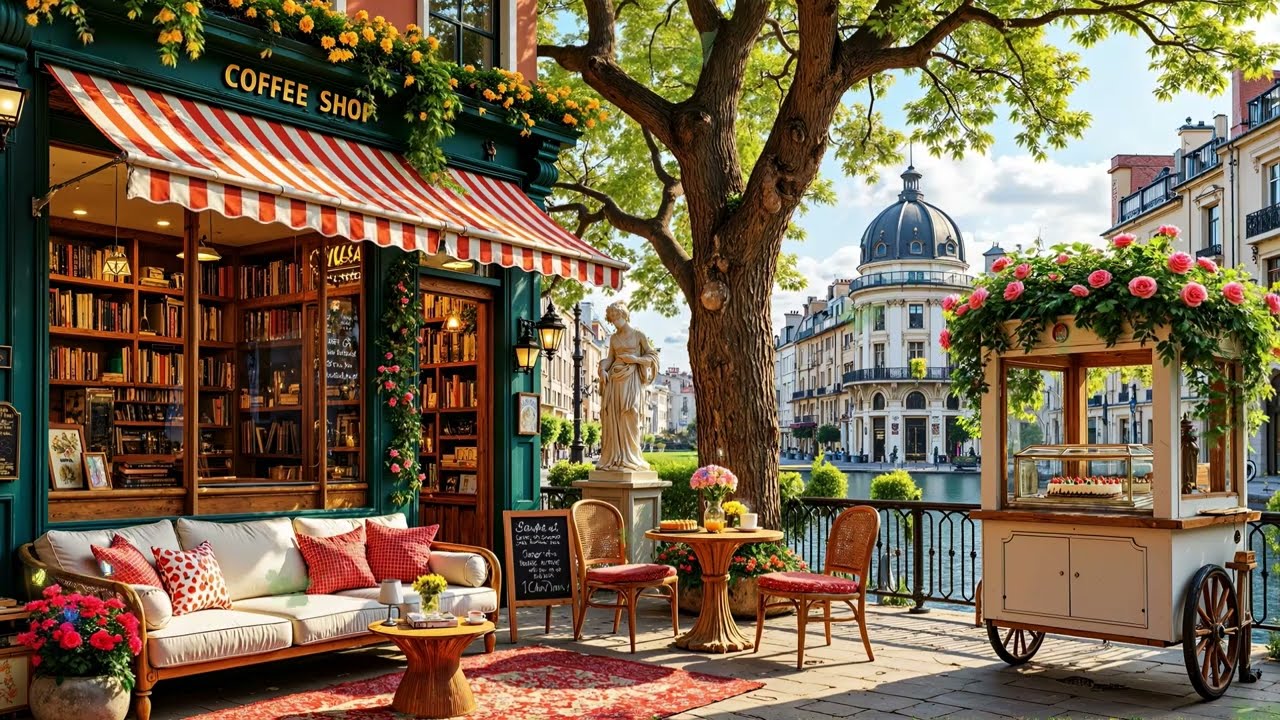 Soft Morning Jazz🌷Classic Coffee Shop Ambience ~ 🌿Peaceful Jazz Music for Positive Moods