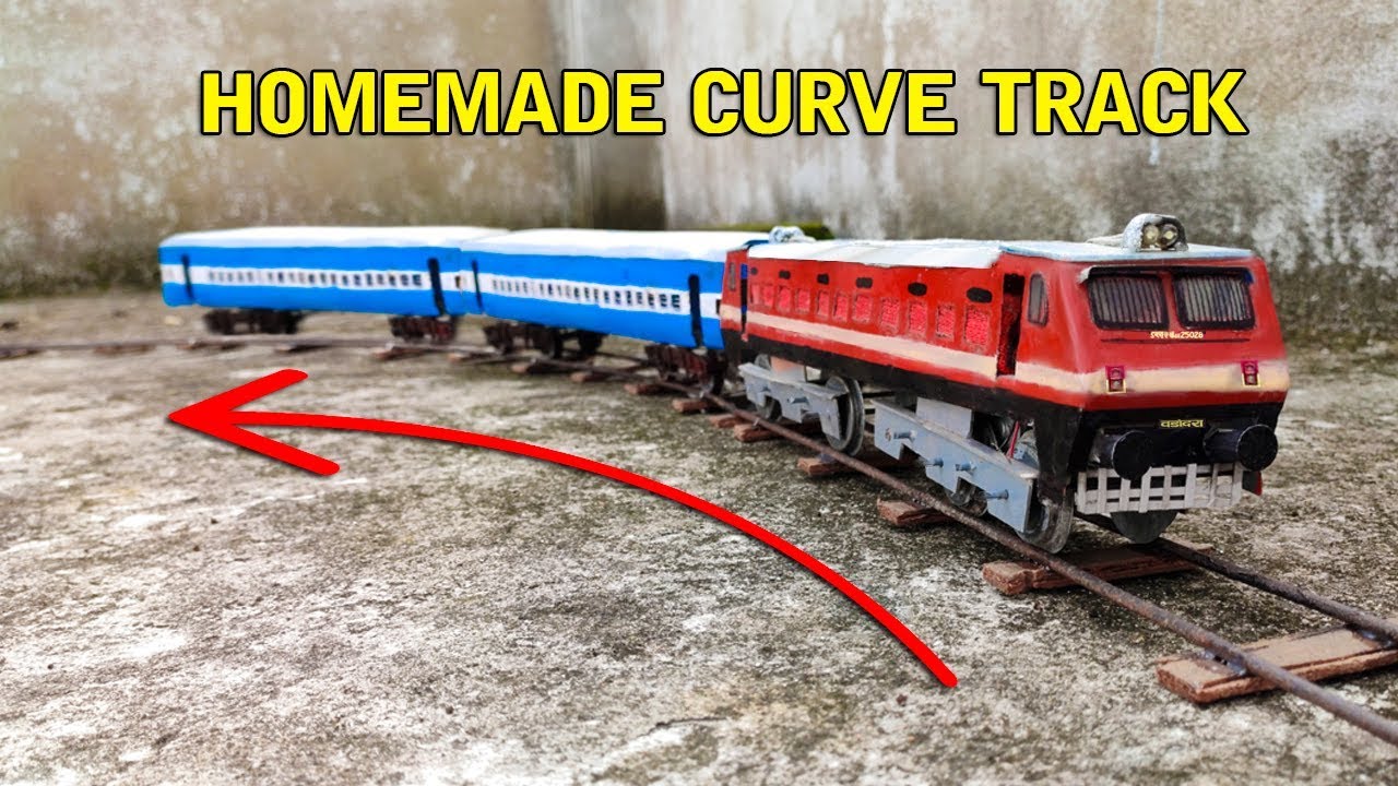 How to Make Train Track | Curve track at Home | Indian Model Train
