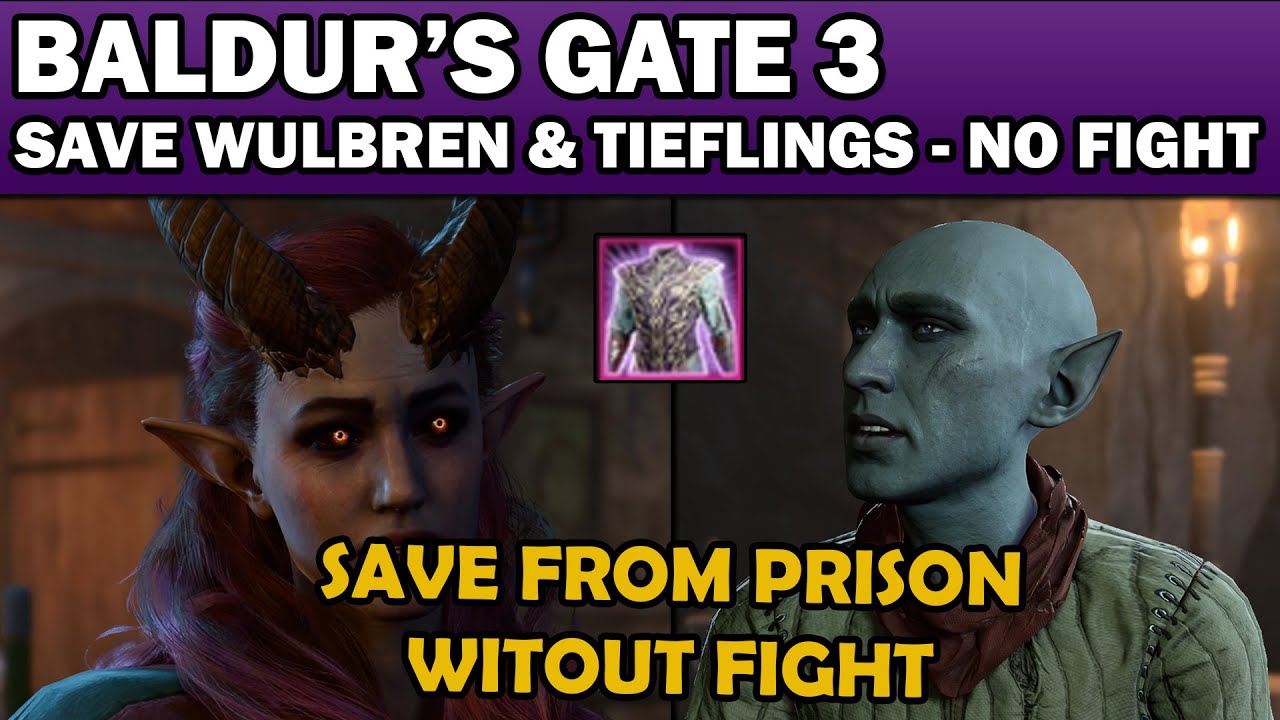 Baldur's Gate 3: Rescue Wulbren & Tieflings Without Fighting Guards - Moonrise Towers Prison