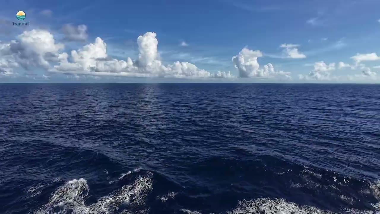 8 Hours of 4K Ocean Waves for Sleep & Relaxation | Calming Sea Sounds from a Cruise Ship