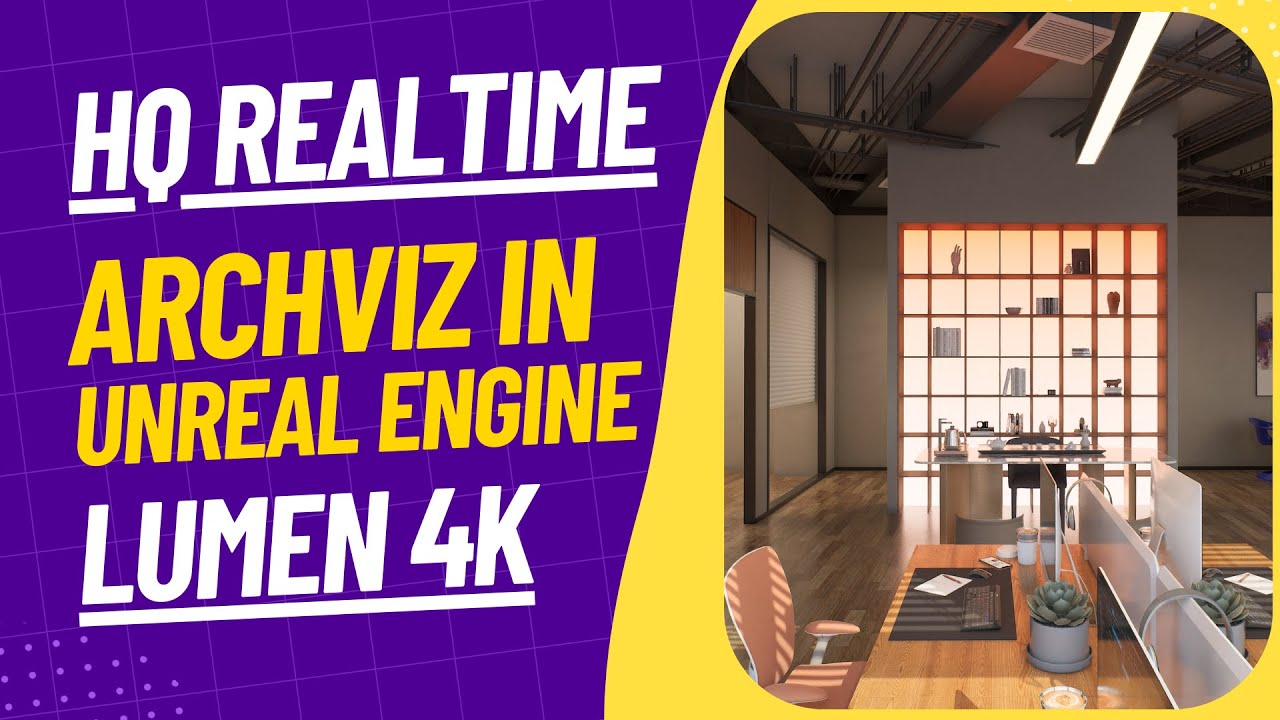 4K HQ REAL-TIME ARCH-VIZ IN UNREAL ENGINE. OFFICE ROOM.