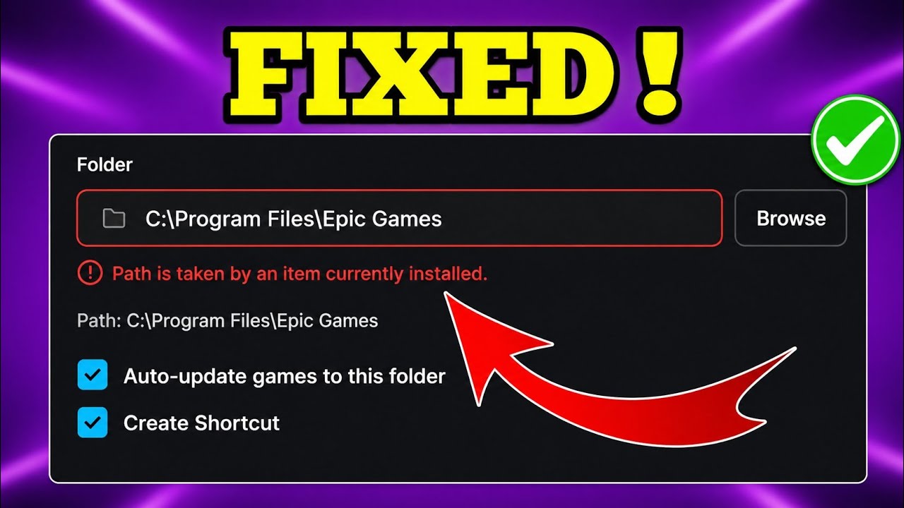 Как исправить ошибку &laquo;Путь занят другим устанавливаемым объектом&raquo; &mdash; Epic Games 2026