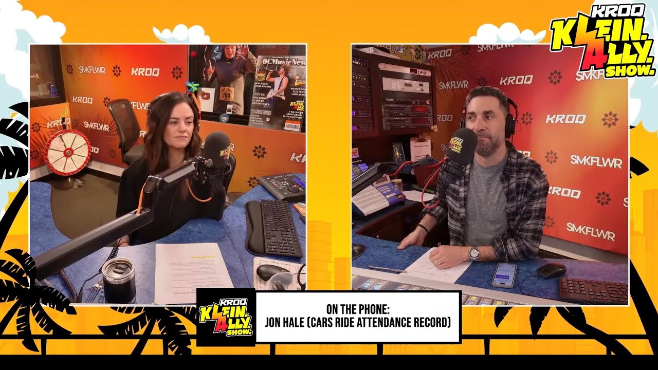 Klein Ally Show KROQ FM 106.7 Interview Celebrating Jon Hale 15000 Rides on Radiator Springs Racers