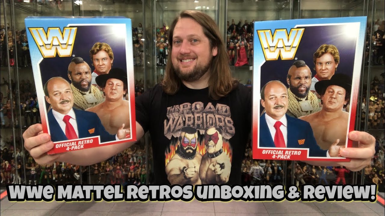 WWE Mattel Retros Mr. T, Roddy Piper, Bob Orton & Mean Gene Unboxing & Review!
