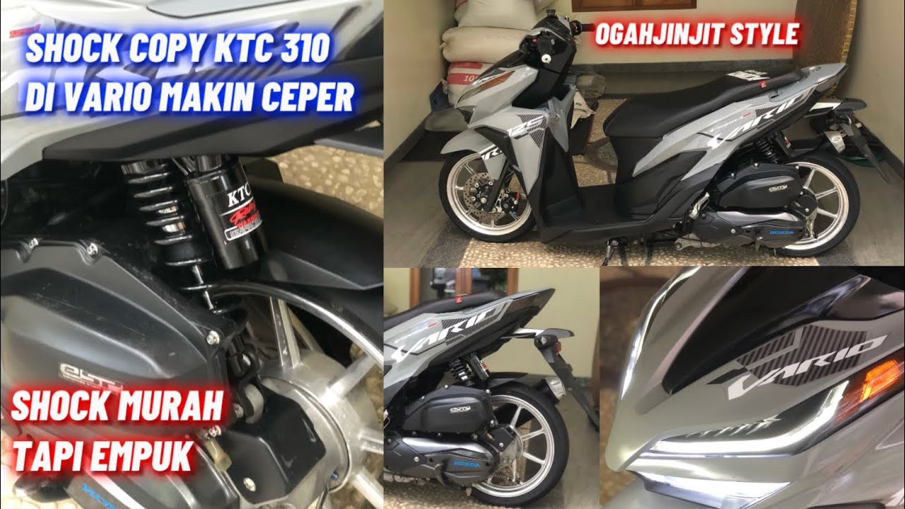 Pasang Shock Copy Ktc 310mm Di Vario 125 Led New Mounting 7cm