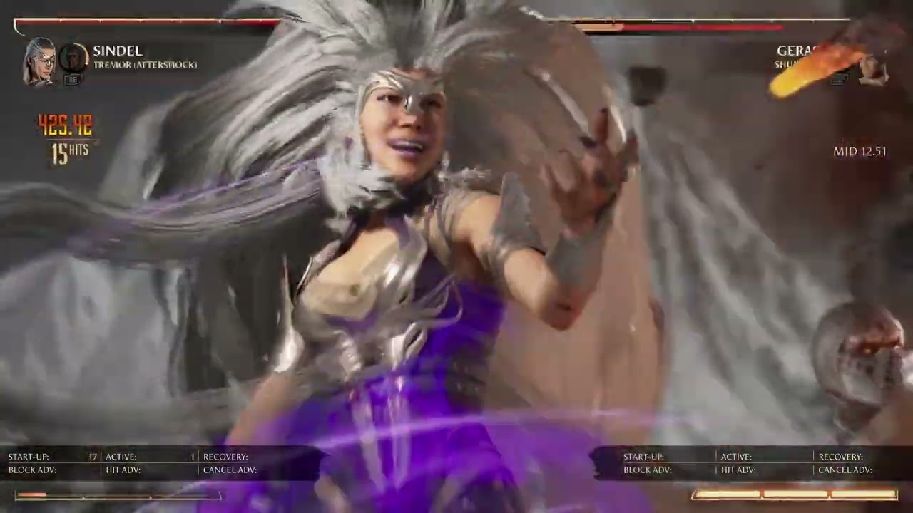 80% Damage/25 Combos with Sindel(Combo Reset with Tremor)