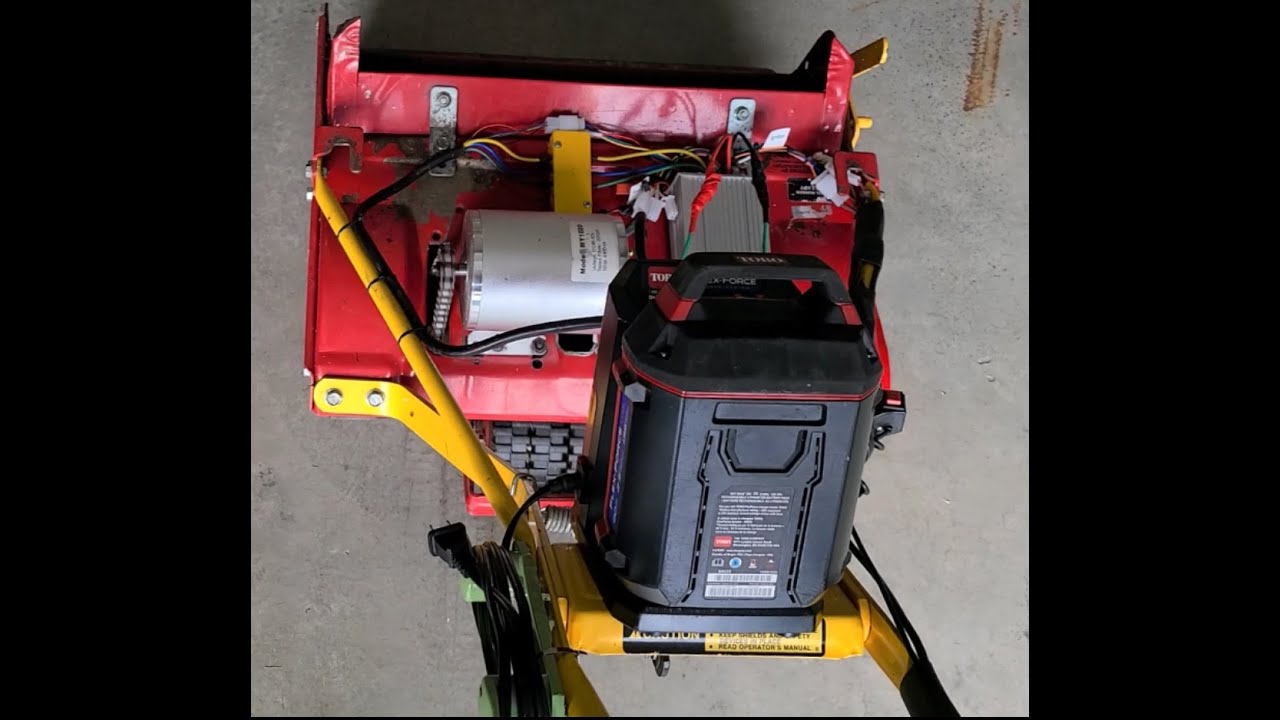 DIY Brushless DC Motor kit installed on McLane Reel Mower