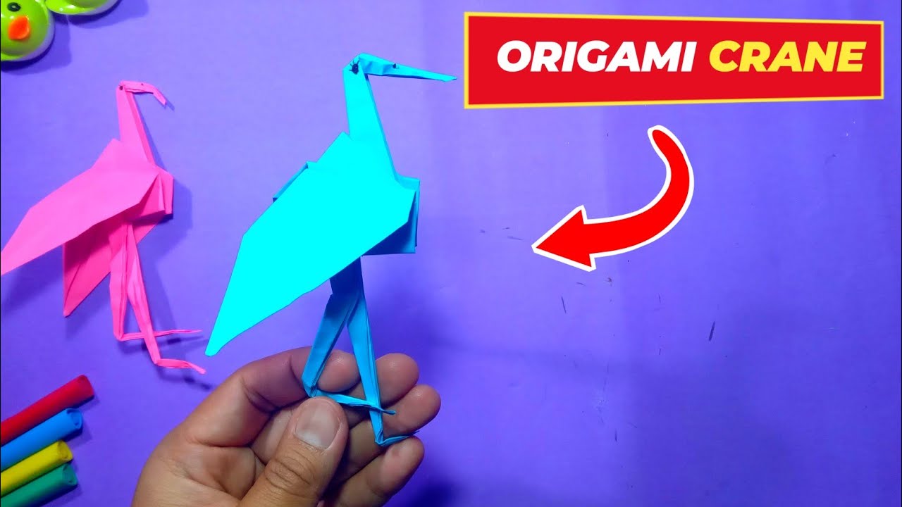 Origami Crane With Legs - Origami Animals | Hello Origami Loverz