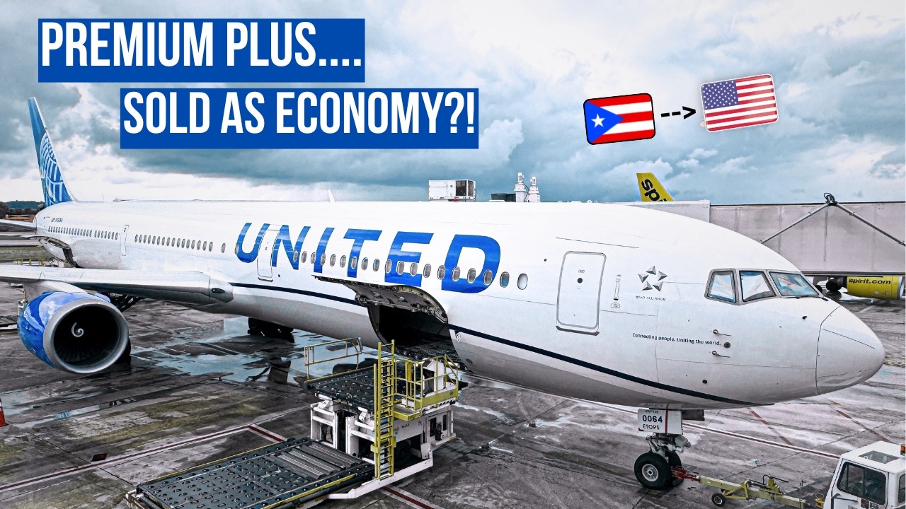 TRIP REPORT | United’s Premium Plus On A Domestic Flight! | Boeing 767-400 | San Juan to Newark