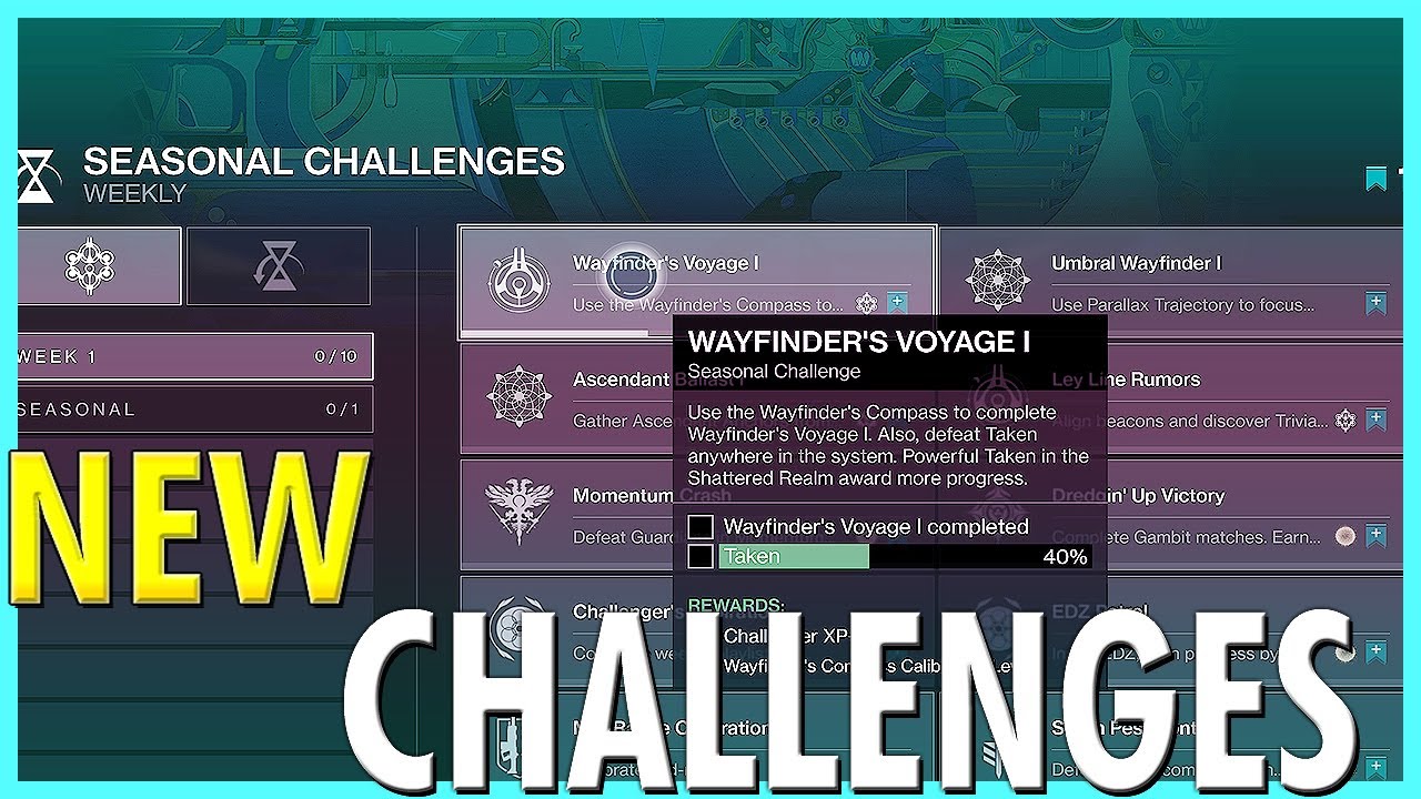 destiny 2 - *NEW* weekly seasonal challenges - week 1 season of the lost challenge