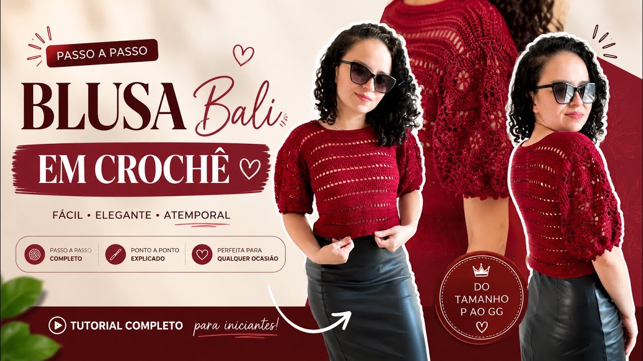 BLUSA MEGA FÁCIL EM CROCHE - Aula 01 - PASSO A PASSO - By Debora Vilarins