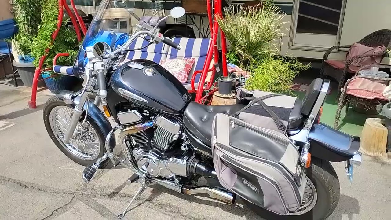 My Intruder bagged out and windshield