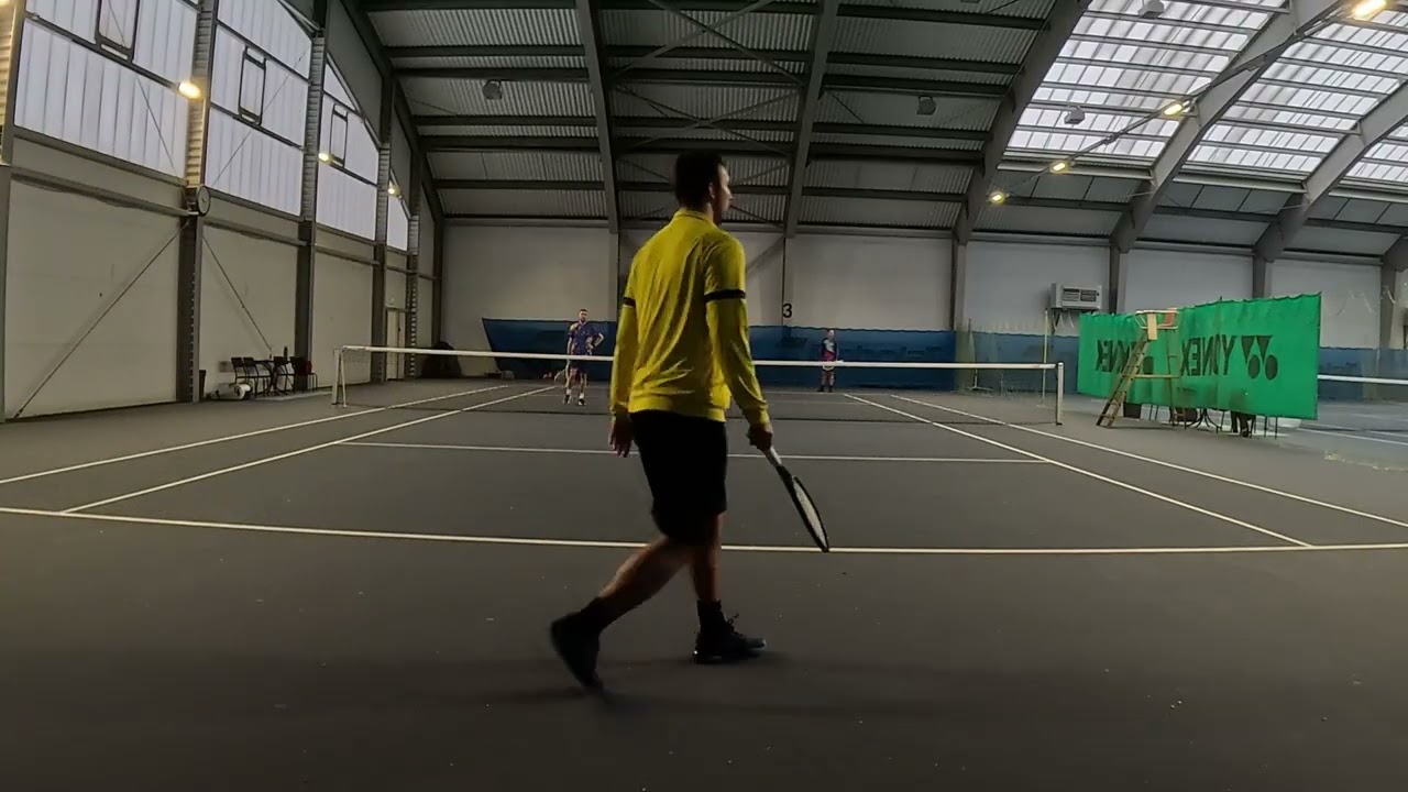 Double tennis: amateur tournament match 8