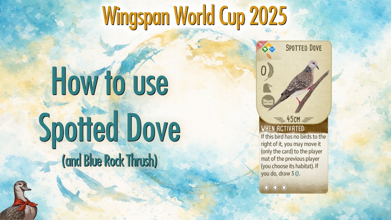 How to use Spotted Dove - Wingspan World Cup 2025 - Top 32 vs Jeastthebeast Game 2
