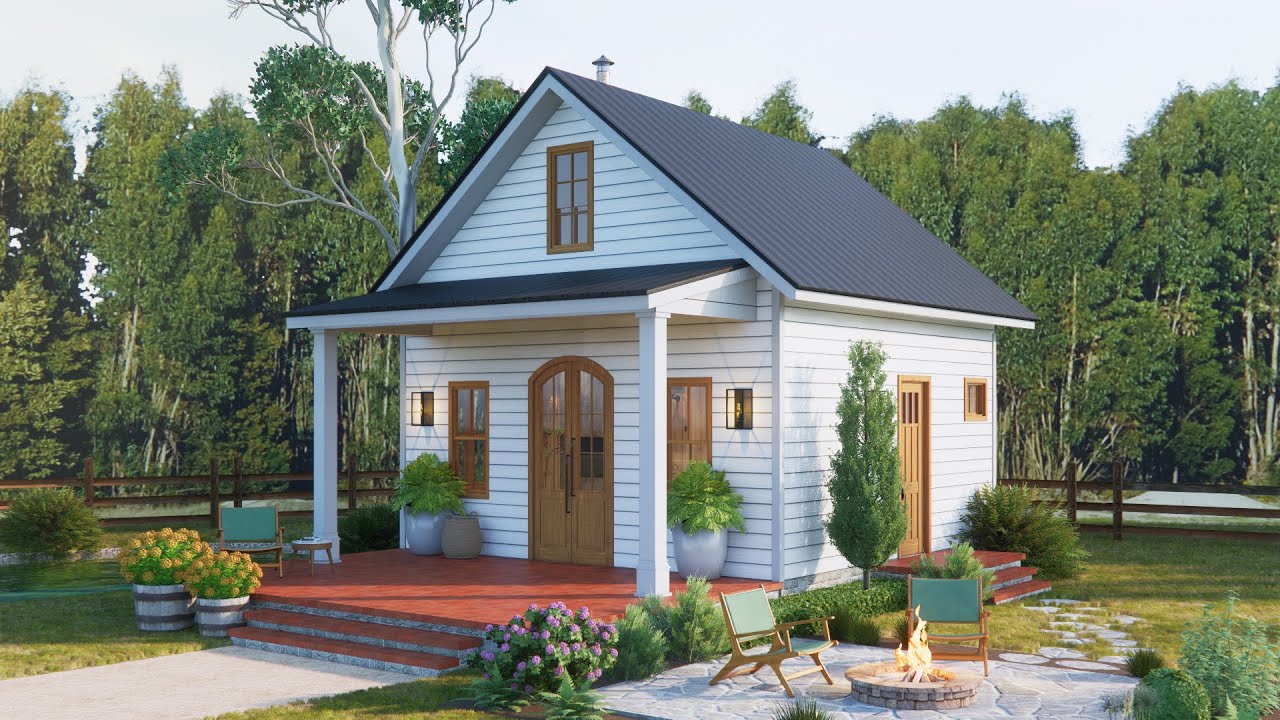Tiny House 20x20 ft 6x6m–Full Tour of a Beautiful, Functional Home