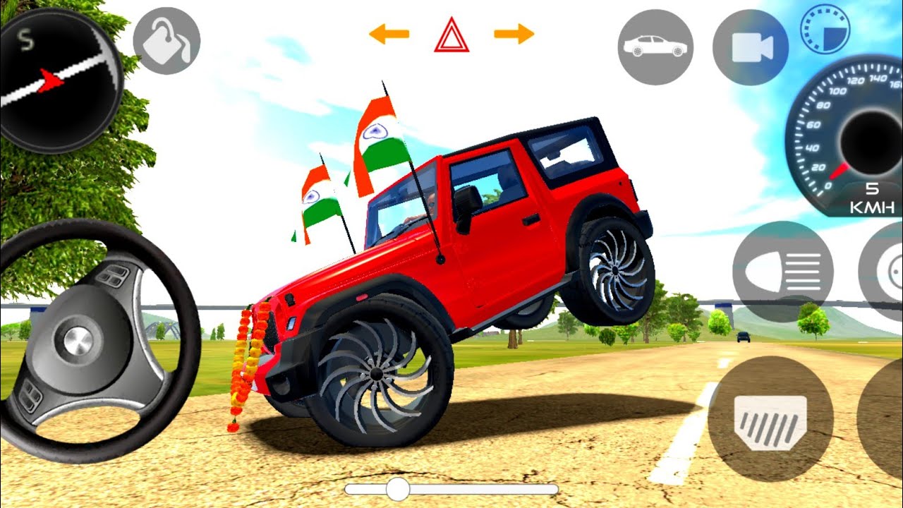 Modified Mahindra 😎 Thar  | Red ♥️ Thar Indian Cars Game |(Gadi Wala Game)Car Game Android Gameplay