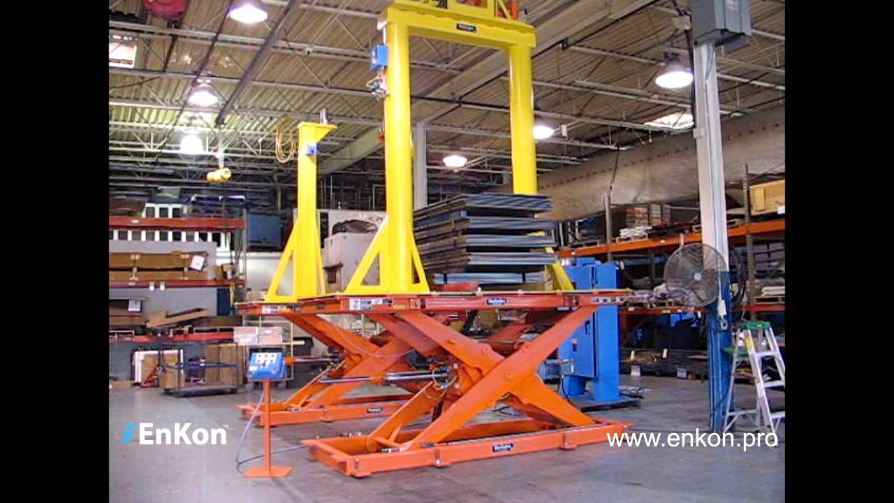Enkon Ball Screw Scissor Lift for Motor Grade Assembly