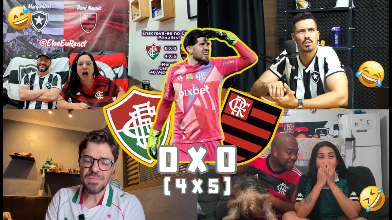 REAÇÕES DOS RIVAIS SECANDO O MENGÃO | FLUMINENSE 0 (4X5)0 FLAMENGO- TRI CAMPEÃO CARIOCA