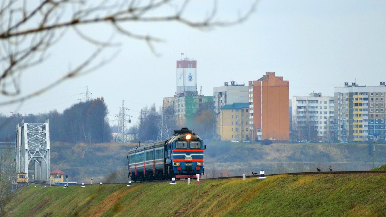 Тепловозы 2М62У-0315 и 2М62У-0259 на перегоне Могилёв-3/ Луполово/Могилёв-3