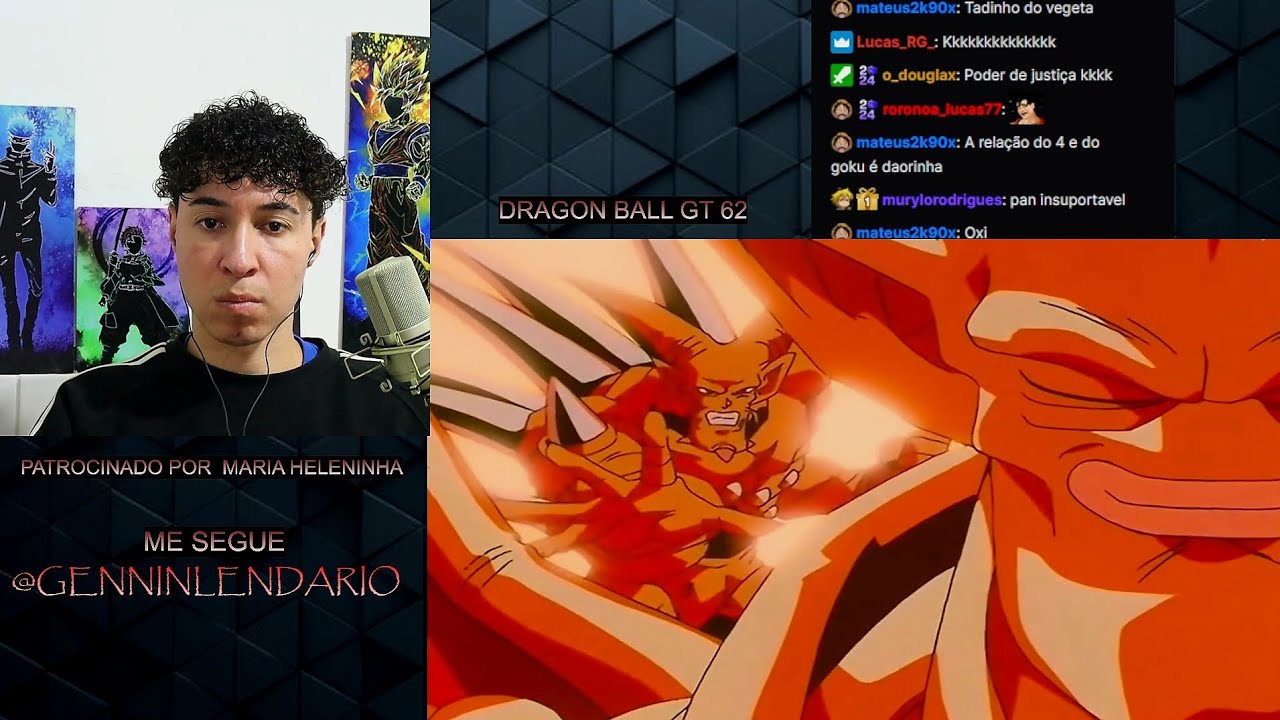Genninlendário reagindo ao Dragão de 4 estrela se sacrifica Dragon Ball GT Episódio 62