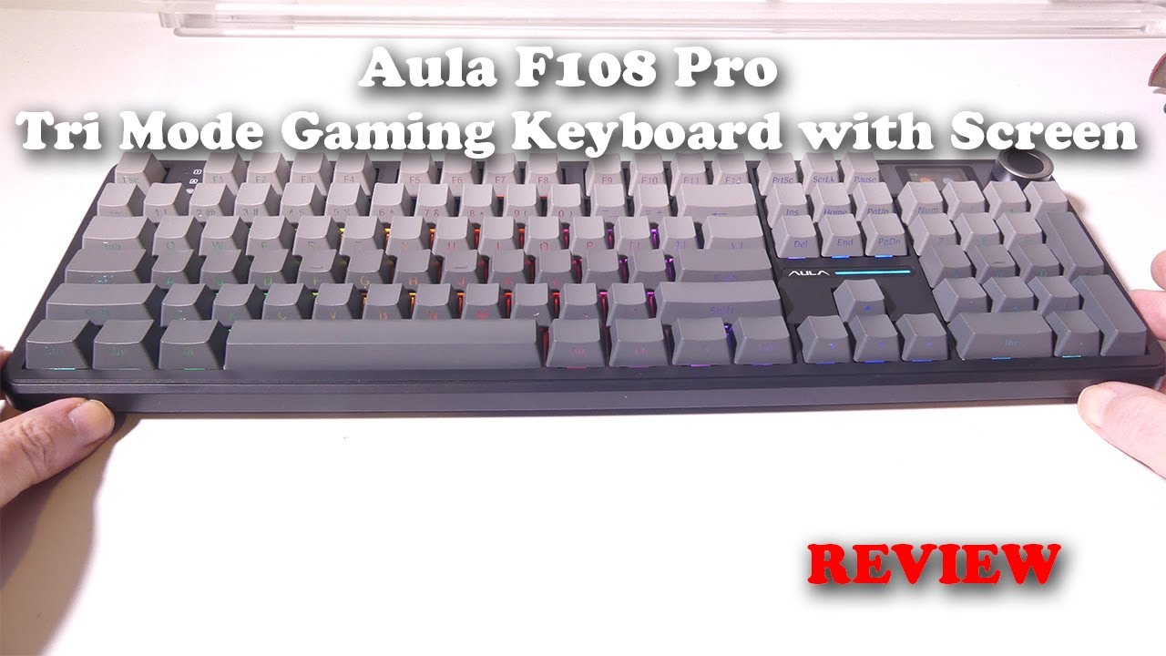 Aula F108 Pro Tri Mode Gaming Keyboard with Screen REVIEW
