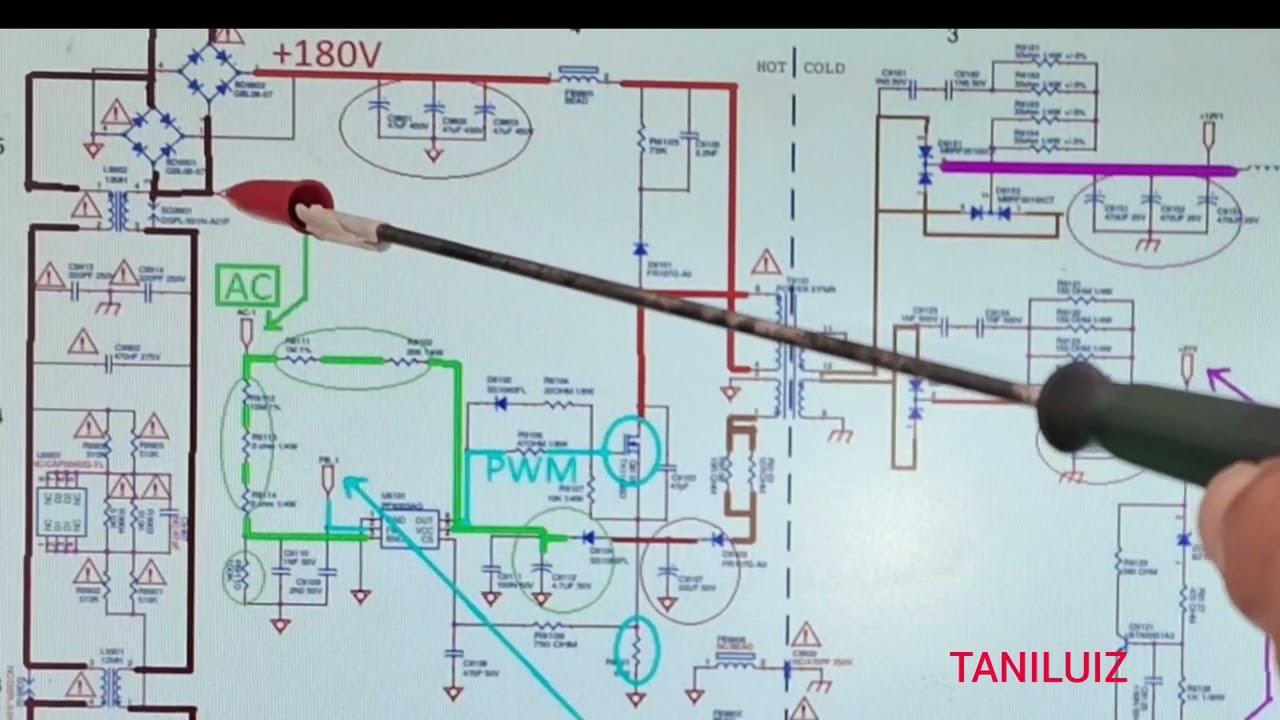 ESQUEMA DA FONTE TV  AOC 43